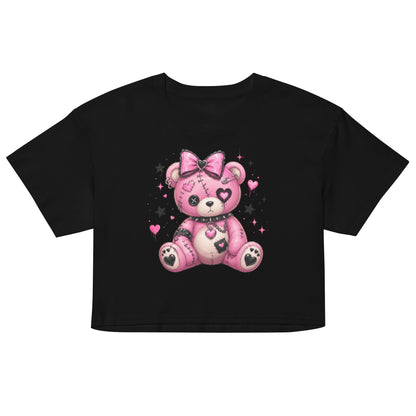 Punk teddy bear crop top in soft combed cotton