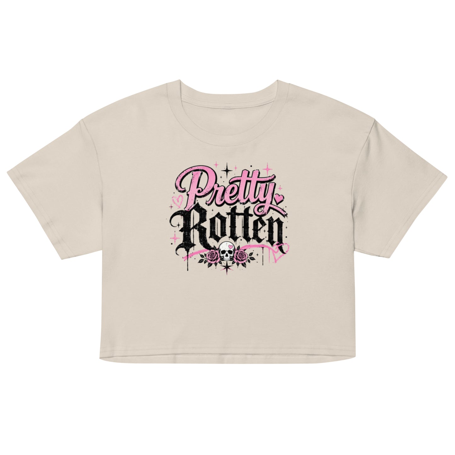Pretty Rotten Women's Crop Top in Soft Combed Cotton