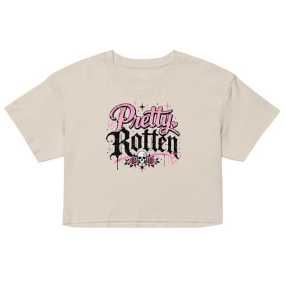 Pretty Rotten Women's Crop Top in Soft Combed Cotton