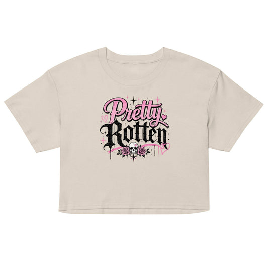 Pretty Rotten Women's Crop Top in Soft Combed Cotton