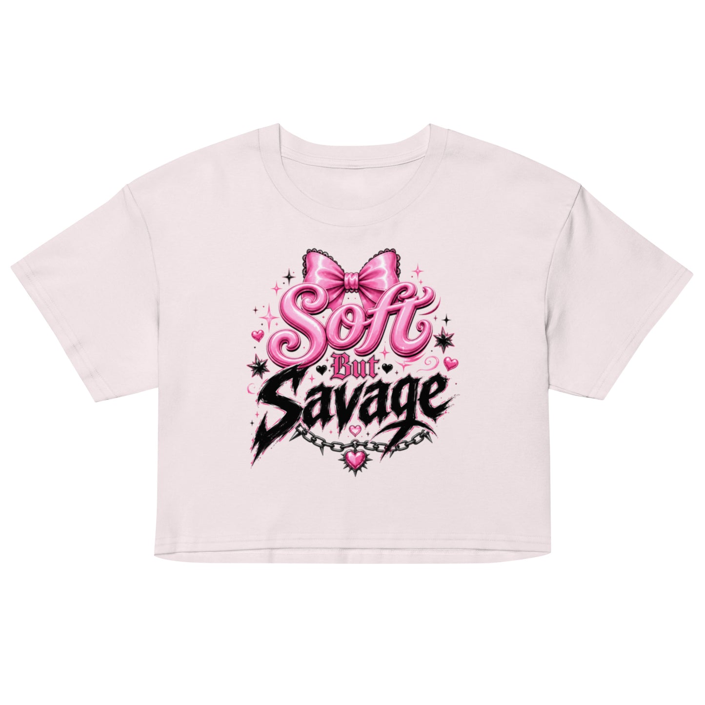 Soft But Savage Women's Crop Top in 100% Combed Cotton