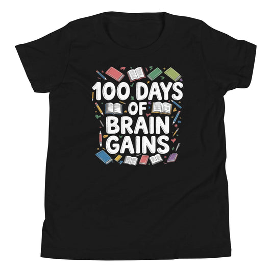 100 Days of Brain Gains Youth Shirt
