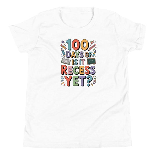 100 Days of School Youth Shirt for Funny Kids